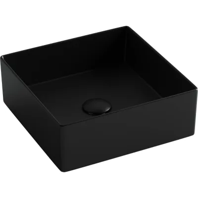 Раковина накладная квадратная Ceramicanova 361x361x130, цвет черный матовый, арт. CN6068MB