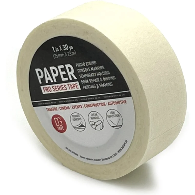 Клейкая лента бумажная крепированная DGTAPE Masking Tape Regular белая 25мм х 23м MTR2523W