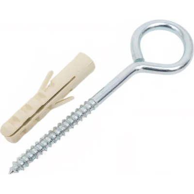 Шуруп-кольцо SORMAT 5x60, с дюбелем NAT 8, 4 шт. 9630290561