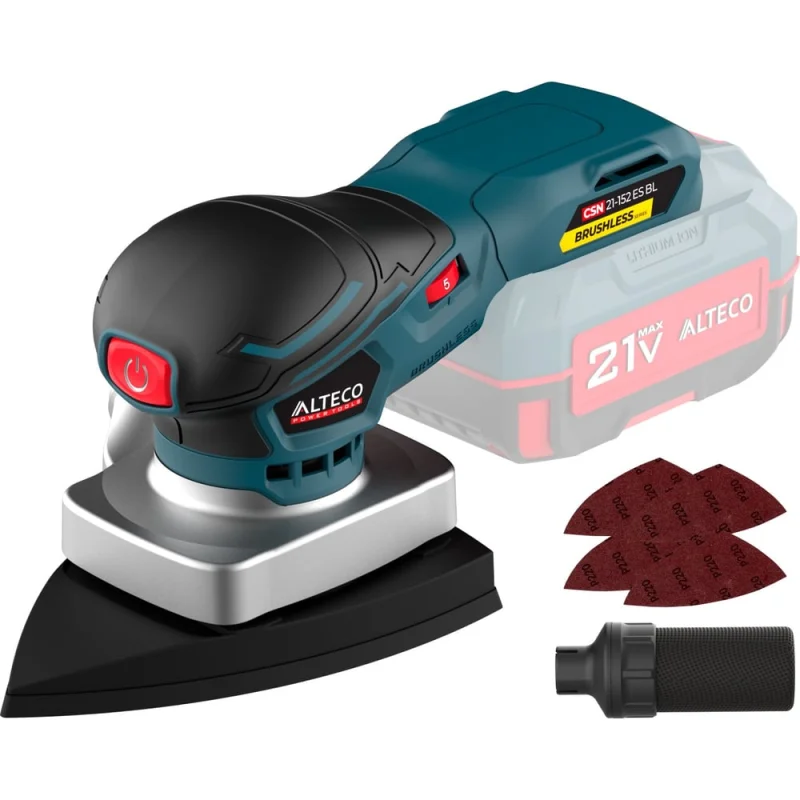 Бесщеточная аккумуляторная шлифмашина ALTECO CSN 21-152 ES BL Solo 78003