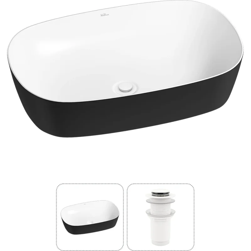 Набор Wellsee 2 в 1 Ground Breaking накладная раковина 61x39 см 20212379R