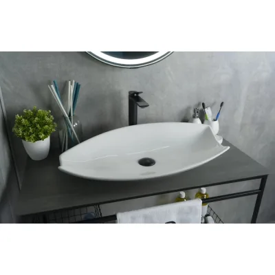 Раковина накладная Gid N9178 белая 74x38x13 51171