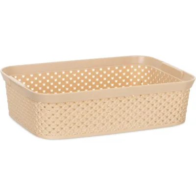 Корзина для хранения HOBBY LIFE DIAMOND латте, 17.5х24.5х6.5 см HL041268L