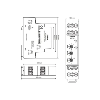 Многофункциональное реле времени ENDA ATF-02-2R UV