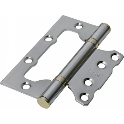 Петля накладная без врезки с подшипником Rucetti RFHN-100×75×2.5 SC, для межкомнатных дверей, матовый хром 9016530