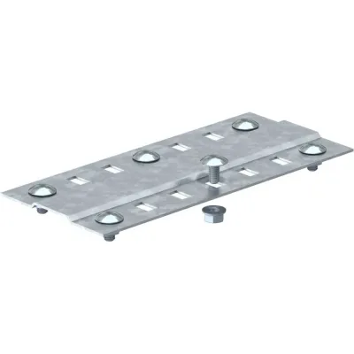Пластина OBO Bettermann донная SSLB 150 DD, для листового лотка, B=150 мм, сталь, горячий цинк 7070310