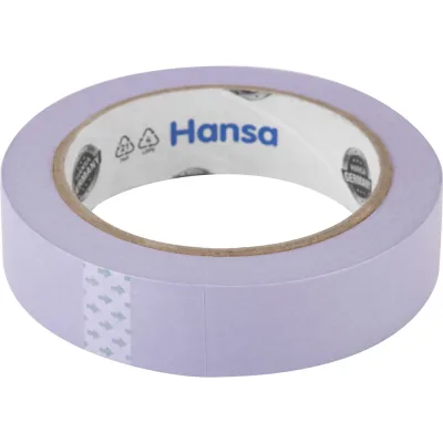 Малярная лента HANSA Professional из японской рисовой бумаги для деликатных поверхностей, фиолетовая, 25 мм 50 м 702725