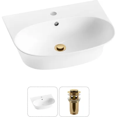 Комплект Wellsee 2 в 1 Lavinia Boho Bathroom Sink накладная/подвесная раковина 55x43 см 20216695R