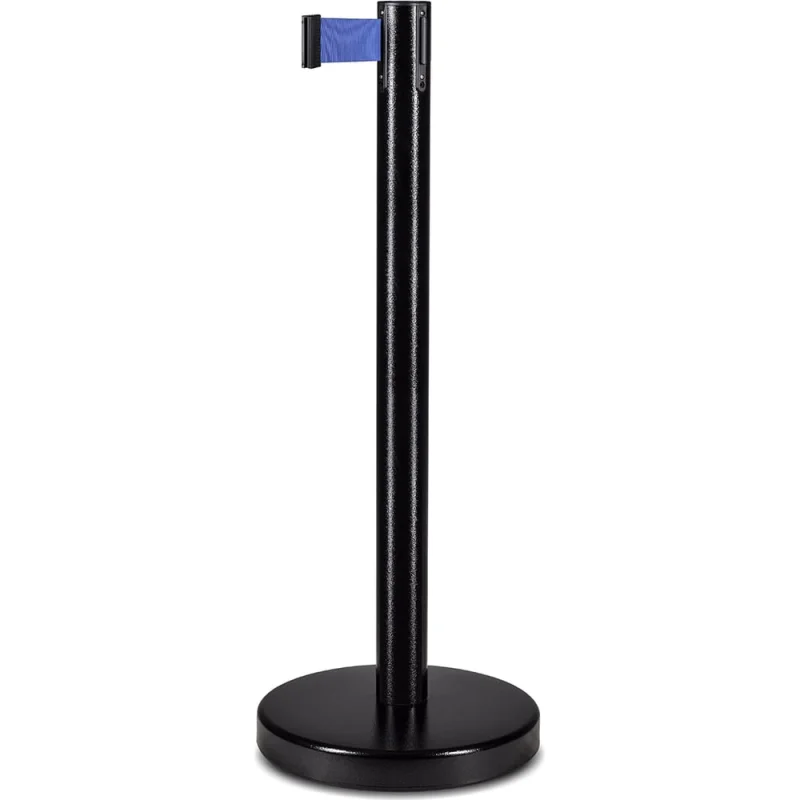 Стойка ограждения RUSBARRIER с лентой 5 м BSLN-327635 BLACK blue