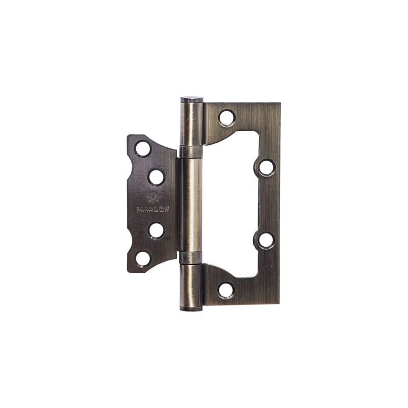 Петля дверная без врезки Marlok 100x75x2,0 AB, бронза, 2 шт 013514