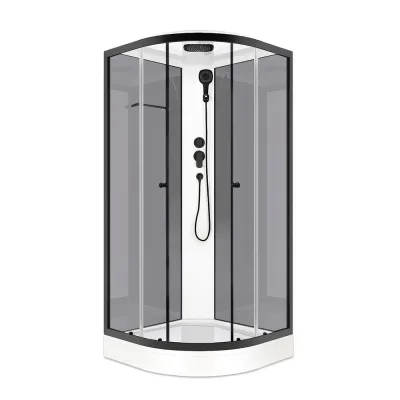 Душевая кабина Domani-Spa Delight Slim 90х90х218 см стекло прозрачное 4 мм с низким поддоном полукруг