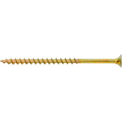 Саморез для ГКЛ STEELREX крупная резьба, жёлтый цинк, 4,2x76 мм, 100 шт. 0105042076B300010016