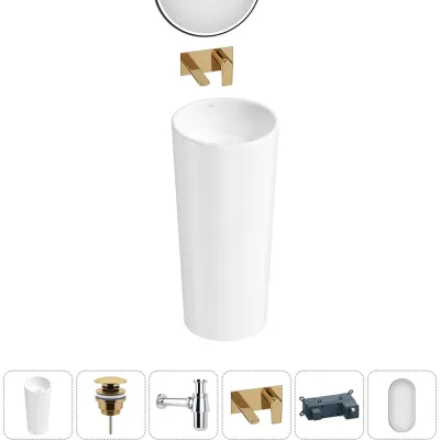 Набор Wellsee 5 в 1 Callipy Art напольная раковина 40x40x84 см 20218917R