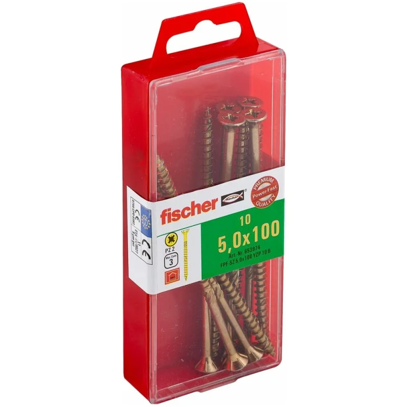 Π¨ΡΡΡΠΏ Π΄Π»Ρ Π΄Π΅ΡΠ΅Π²Π° Fischer fpf-sz 5,0x100 yzp, ΠΆΡΠ»Ρ. ΡΠΈΠ½ΠΊ, 10 ΡΡ. 653974