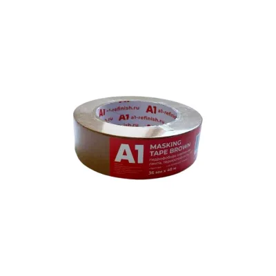 Гидрофобная малярная лента A1 MASKING TAPE BROWN 36 мм х 40м 100BT-3640