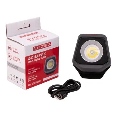 Фонарик Rotorica max light 1000 RT.9701000