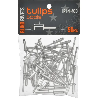 Вытяжные заклепки Tulips tools 4.0х12 мм, 50 шт IP14-403