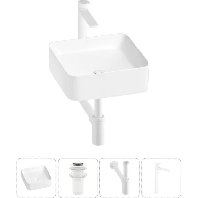 Набор Wellsee 4 в 1 Mint накладная раковина 37x37 см 20212460R