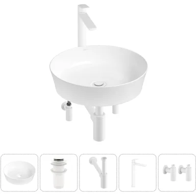 Набор Wellsee 5 в 1 Cromulent накладная раковина 43x43 см 20213545R