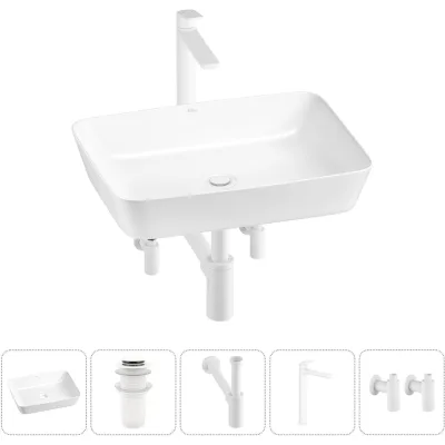 Набор Wellsee 5 в 1 Cromulent накладная раковина 56x40 см 20213577R