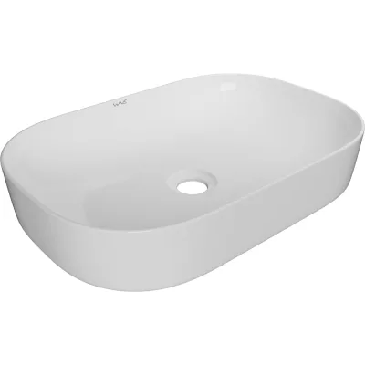 Раковина накладная на столешницу WAVE Slim 610_400_145 ш_г_в без перелива, белый, прямоуг 552549