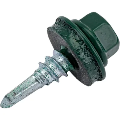 Саморез кровельный по дереву HARDWEX ТМ HWX2-W-P5-4.8x19 мм, св.№1, RUSPERT, RAL 6005, 250 5190024093135