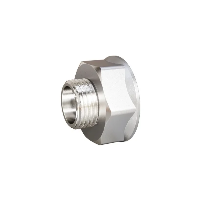 Переход LD PRIDE DN40х32 (1 1/2"ВР х 1 1/4"НР) латунь никель с биркой LD.67.519.40х32