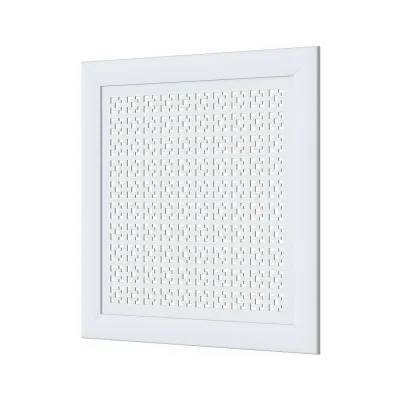 Декоративный экран для радиаторов и батарей Cosca Decor Модерн 600x600 мм, белый, дамаско, с рамкой СПБ072611
