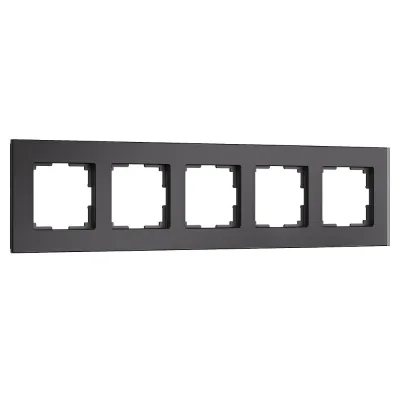 Рамка Werkel Senso пятиместная черная soft-touch (a069969)