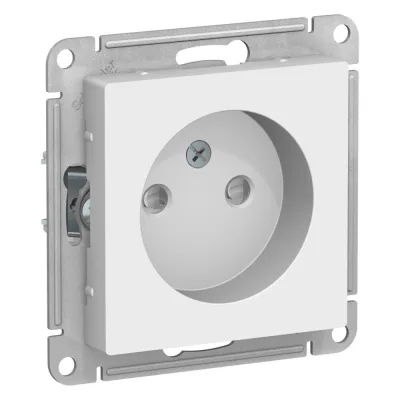 Розетка Systeme Electric AtlasDesign встраиваемая лотос без заземления со шторками (ATN001349)