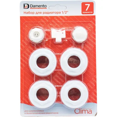 Набор для подключения радиатора Damento Clima 1/2", 7 предметов, без кронштейнов 01817