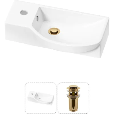 Комплект Wellsee 2 в 1 Lavinia Boho Bathroom Sink накладная/подвесная раковина 45x24 см 20216079R