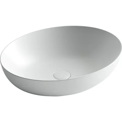 Умывальник Ceramicanova Element чаша накладная, овальный, белый матовый, 520х395х130 мм CN6017MW