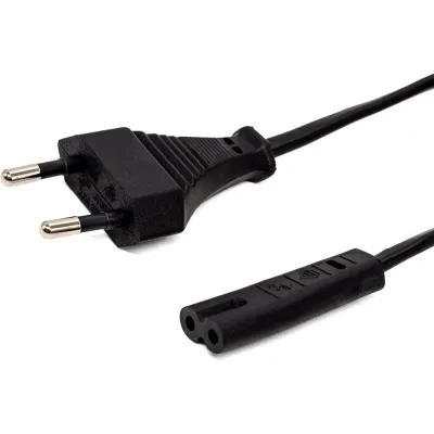 Кабель питания FL-PC2.5-EU-C7-1.8M CEE 7/16- С7, 2х0.5мм², 220В, 2.5A, чёрный, 1.8м Filum 00-00873353