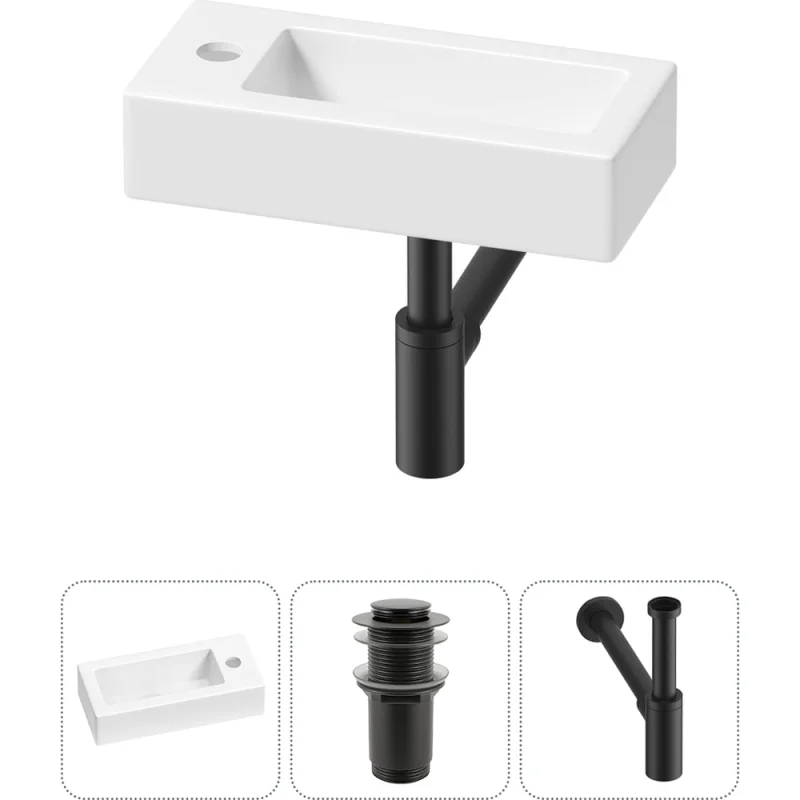 Комплект 3 в 1 Lavinia Boho Bathroom Sink накладная/подвесная раковина 37x18 см 20215886R