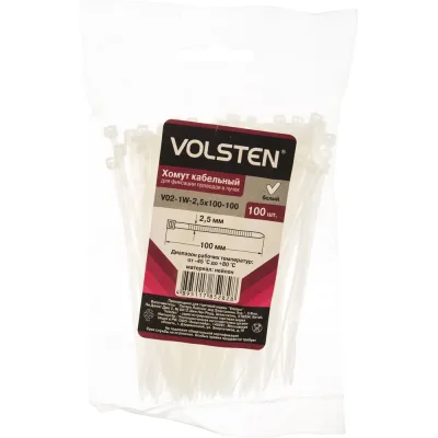 Хомут Volsten V02-1W-2,5х100-100 нейлон 2,5х100 100шт 9493