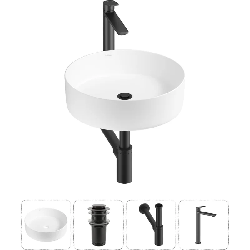 Набор Wellsee 4 в 1 Coax накладная раковина 30x30 см 323504000, 182 20213920R