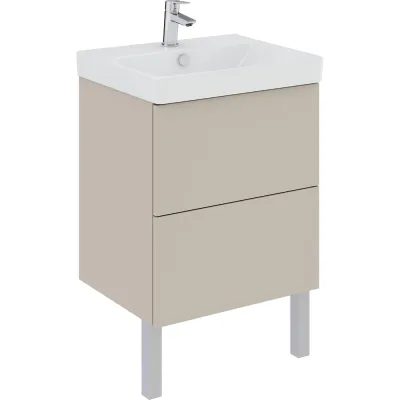 Тумба AQUATON Юнит 55 капучино, Раковина Адриана 55 1A288201UN4A0