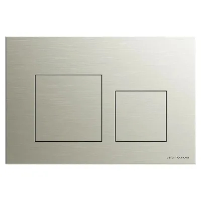 Кнопка смыва Ceramicanova Balance, клавиши Square, цвет брашированный никель CN12-002BN
