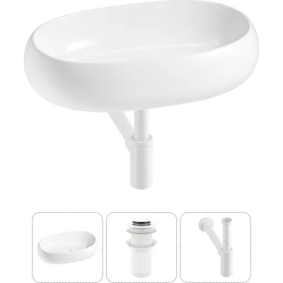 Комплект Wellsee 3 в 1 Lavinia Boho Bathroom Sink накладная раковина 56x33 см 3331109 20215086R