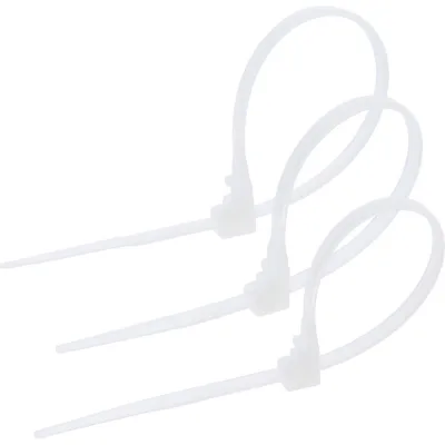 Нейлоновый хомут ТУНДРА krep, многоразовый, 3.6x150 мм, белый, 50 шт. 1550223