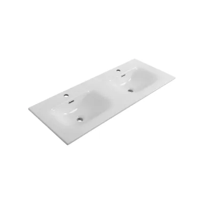 Керамическая раковина с двумя чашами BelBagno BB-8099-120-2