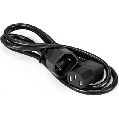 Кабель питания ExeGate Power EC-1P C13 угловой-C14, VDE-250V-3 0.5mm2, медь, черный, 6A, 1м 297741