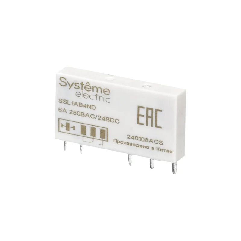 Реле интерфейсное Systeme Electric 1CO, 6A, 60В DC SSL1AB4ND