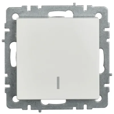 Выключатель IEK Brite одноклавишный встраиваемый белый с подсветкой (BR-V10-1-10-K01)