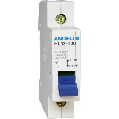 Выключатель нагрузки ANDELI HL32-100 1P 16A ADL04-030