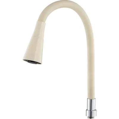 Излив для кухни Aqueduc 348907 50 см, гибкий, цинковая гайка, двухрежим аэратор, бежевый ЭК000148907