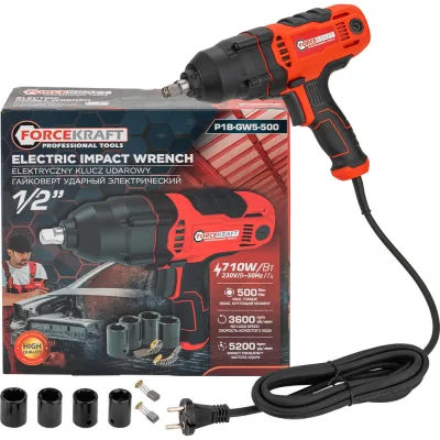Гайковерт ударный электрический 1/2 710Вт Forcekraft FK-P1B-GW5-500(65924)