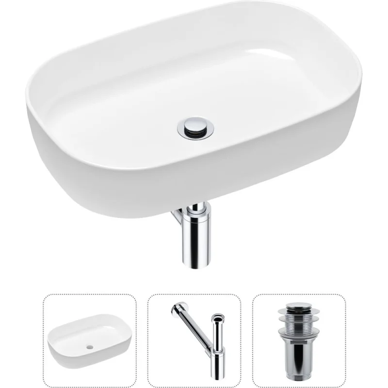 Накладная раковина для ванной Lavinia Boho Bathroom Sink Slim в комплекте 3 в 1 21520059