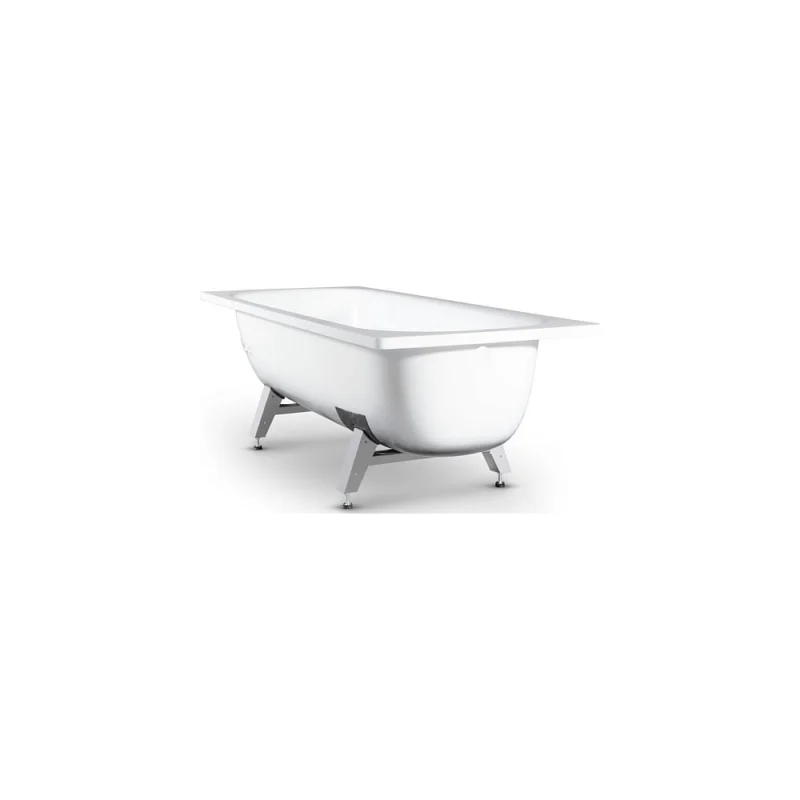 Ванна стальная ВИЗ DONNA VANNA 120x70x40 cм, с опорной подставкой, без ранта, белая орхидея DV-25901